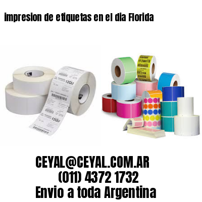 impresion de etiquetas en el dia Florida