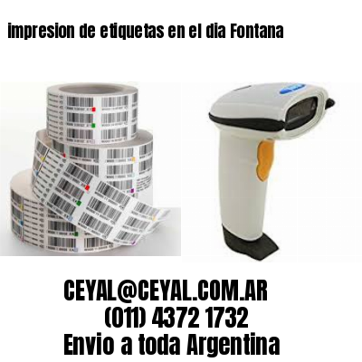 impresion de etiquetas en el dia Fontana