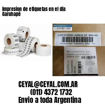 impresion de etiquetas en el dia Garuhapé