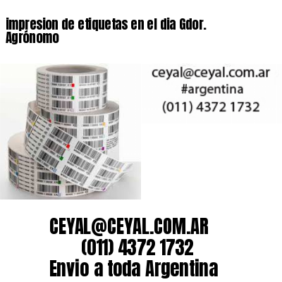 impresion de etiquetas en el dia Gdor. Agrónomo