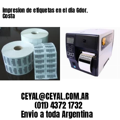 impresion de etiquetas en el dia Gdor. Costa