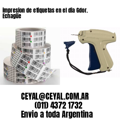 impresion de etiquetas en el dia Gdor. Echagüe