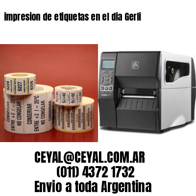 impresion de etiquetas en el dia Gerli