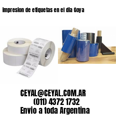 impresion de etiquetas en el dia Goya