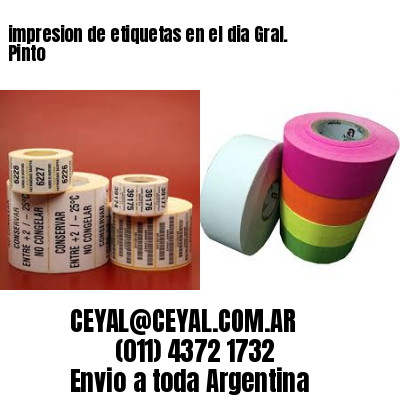 impresion de etiquetas en el dia Gral. Pinto