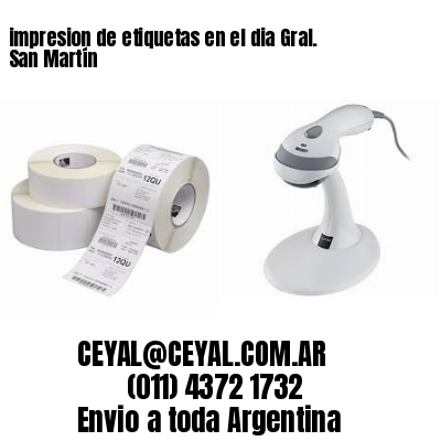 impresion de etiquetas en el dia Gral. San Martín