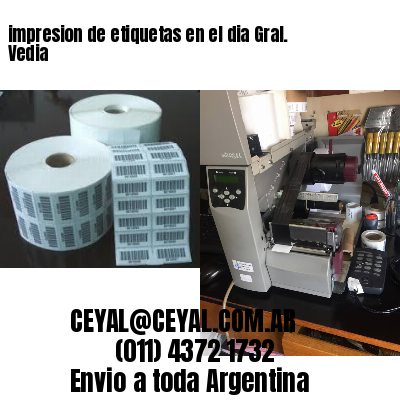 impresion de etiquetas en el dia Gral. Vedia