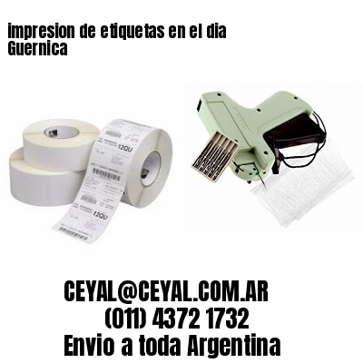 impresion de etiquetas en el dia Guernica