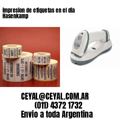 impresion de etiquetas en el dia Hasenkamp