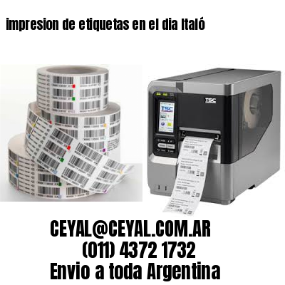 impresion de etiquetas en el dia Italó