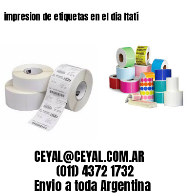 impresion de etiquetas en el dia Itatí
