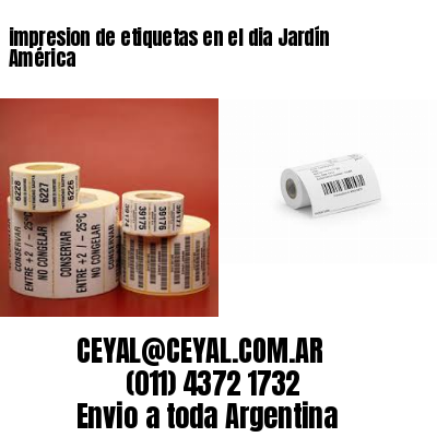 impresion de etiquetas en el dia Jardín América