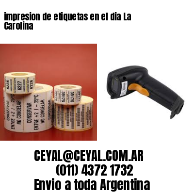 impresion de etiquetas en el dia La Carolina