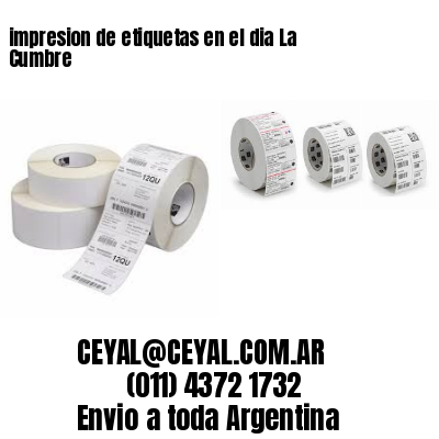 impresion de etiquetas en el dia La Cumbre