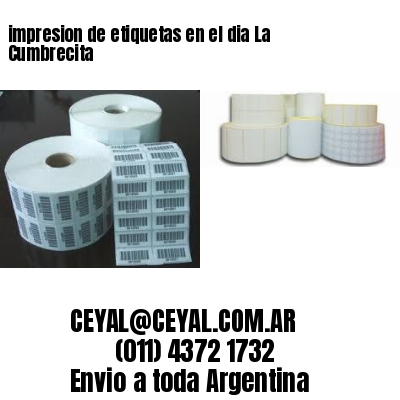 impresion de etiquetas en el dia La Cumbrecita