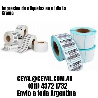 impresion de etiquetas en el dia La Granja