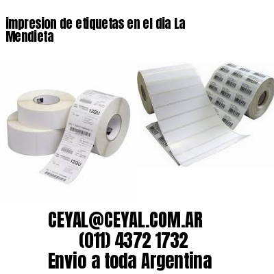 impresion de etiquetas en el dia La Mendieta