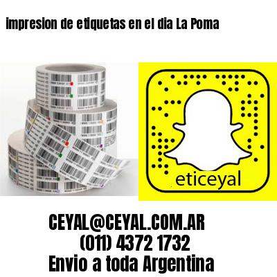 impresion de etiquetas en el dia La Poma