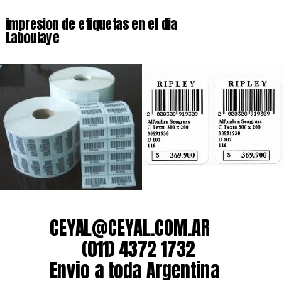 impresion de etiquetas en el dia Laboulaye
