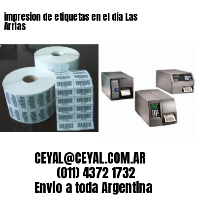 impresion de etiquetas en el dia Las Arrias