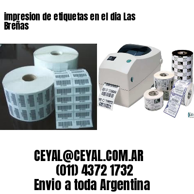 impresion de etiquetas en el dia Las Breñas