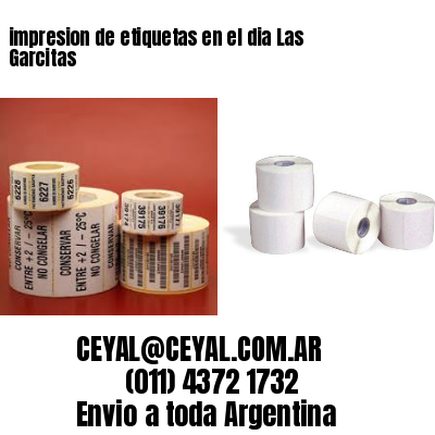 impresion de etiquetas en el dia Las Garcitas