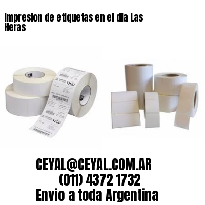 impresion de etiquetas en el dia Las Heras