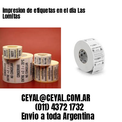 impresion de etiquetas en el dia Las Lomitas