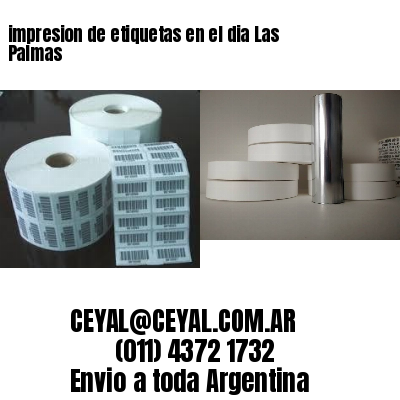 impresion de etiquetas en el dia Las Palmas
