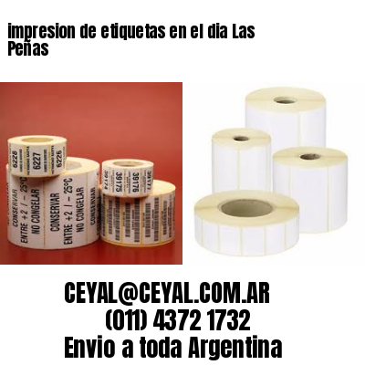 impresion de etiquetas en el dia Las Peñas