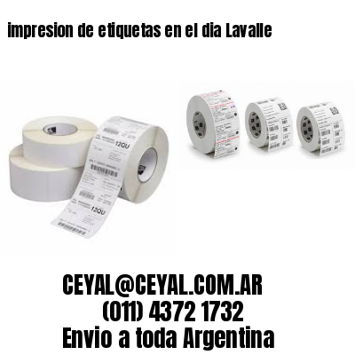 impresion de etiquetas en el dia Lavalle