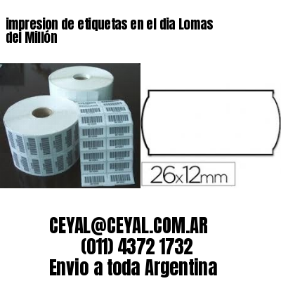 impresion de etiquetas en el dia Lomas del Millón