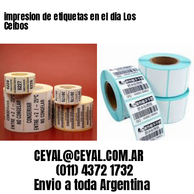 impresion de etiquetas en el dia Los Ceibos