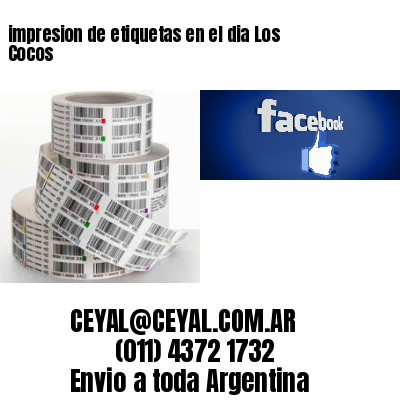 impresion de etiquetas en el dia Los Cocos