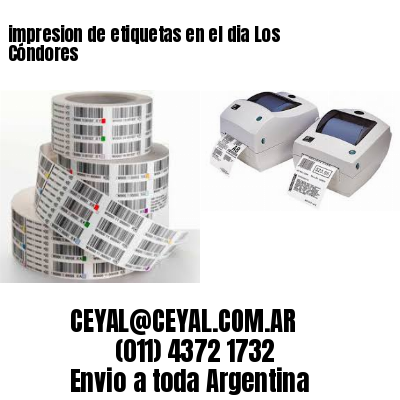 impresion de etiquetas en el dia Los Cóndores