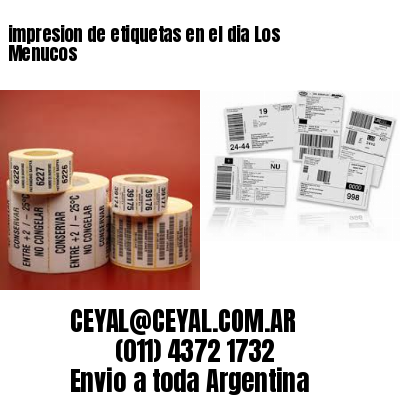 impresion de etiquetas en el dia Los Menucos
