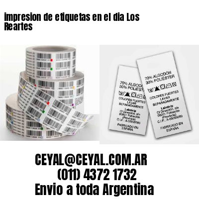 impresion de etiquetas en el dia Los Reartes