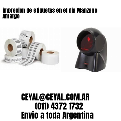 impresion de etiquetas en el dia Manzano Amargo