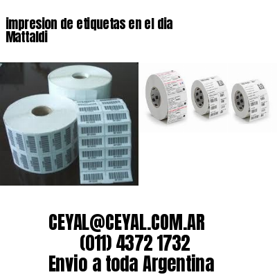 impresion de etiquetas en el dia Mattaldi