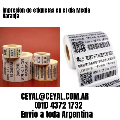 impresion de etiquetas en el dia Media Naranja