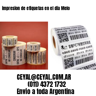 impresion de etiquetas en el dia Melo