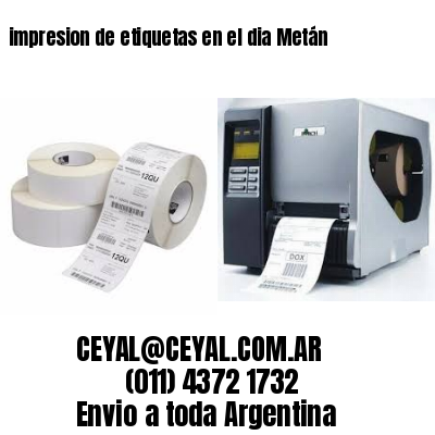 impresion de etiquetas en el dia Metán