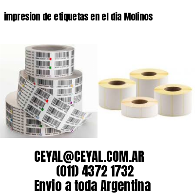 impresion de etiquetas en el dia Molinos