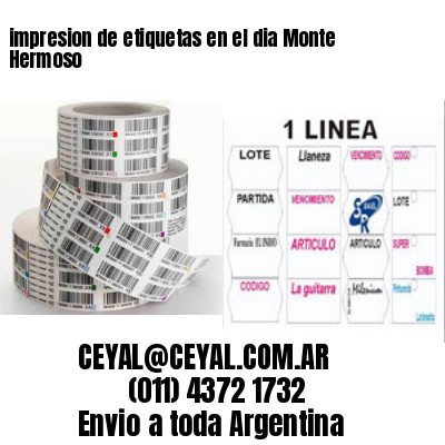impresion de etiquetas en el dia Monte Hermoso