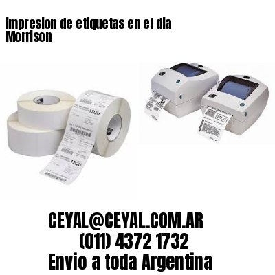 impresion de etiquetas en el dia Morrison