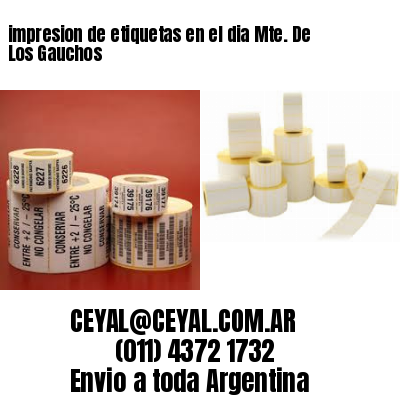 impresion de etiquetas en el dia Mte. De Los Gauchos