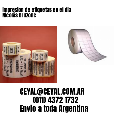 impresion de etiquetas en el dia Nicolás Bruzone