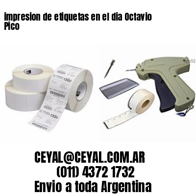 impresion de etiquetas en el dia Octavio Pico