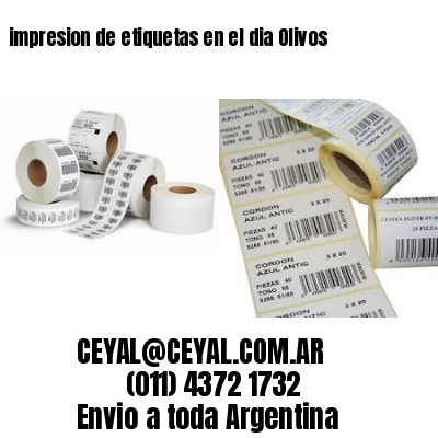 impresion de etiquetas en el dia Olivos