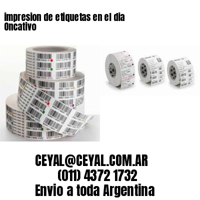 impresion de etiquetas en el dia Oncativo